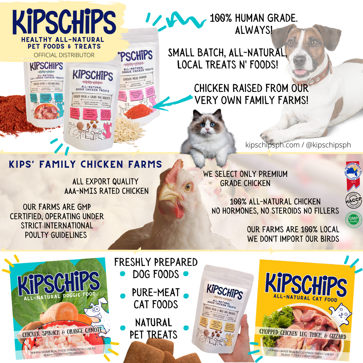 Freshly Prepared Dog Food KipsChips Chicken Carrot Cabbage